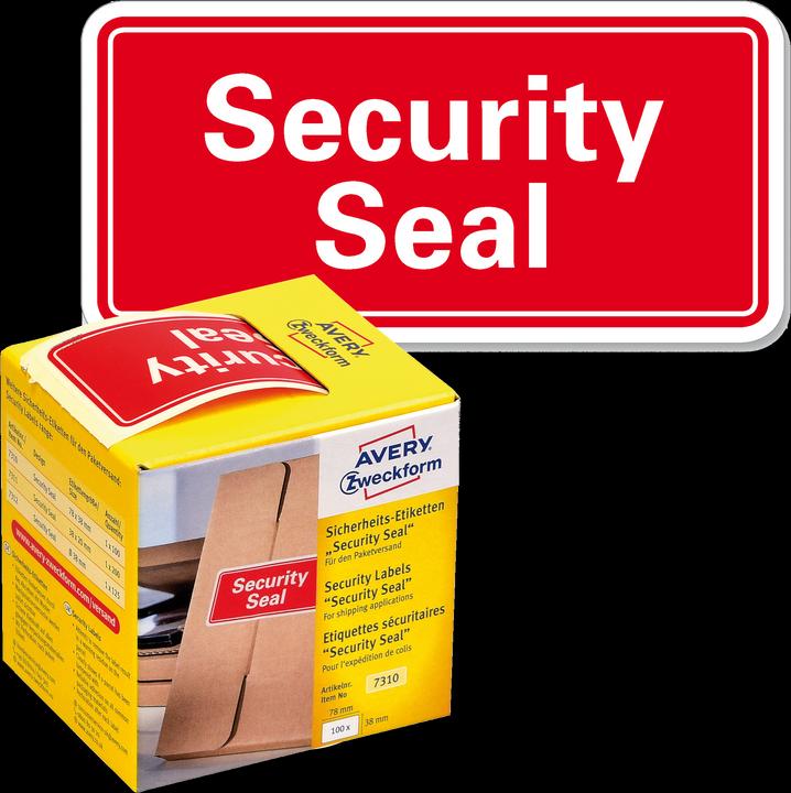 Actual product image Avery Security seal
