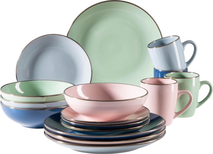 Roze, Donkerblauw, Lichtgroen, Lichtblauw