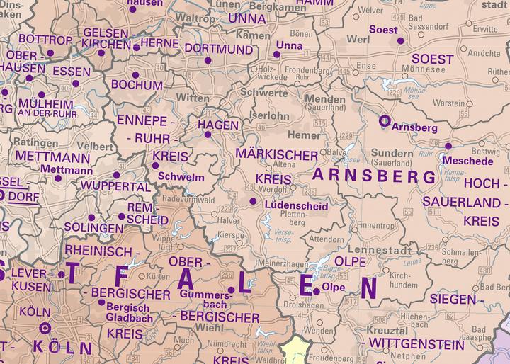 Produktbild Verwaltungskarte Deutschland 1 : 750 000