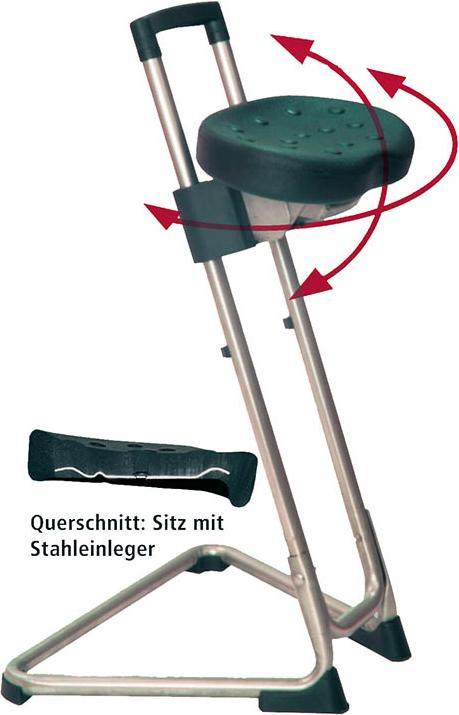Produktbild Bedrunka & hirth Stehhilfe mit rutschfesten Bodengleiter, Sitz ergonomisch geformt