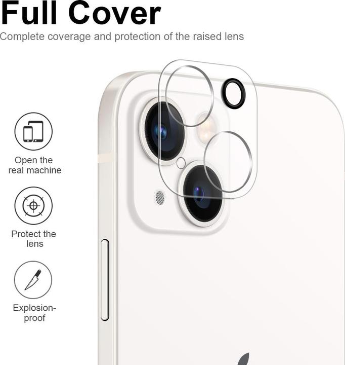 Produktbild Deltalabs Kamera Abdeckung iPhone 15 / iPhone 15 Plus (1 Stück, Apple iPhone 15 Plus, Apple iPhone 15)