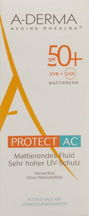 Produktbild A-Derma PROTECT-AC mattierendes Fluid SPF50+ (Sonnencreme Gesicht, SPF 50+, 40 ml, 67 g)