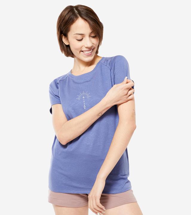 Produktbild Kimjaly T-Shirt Yoga 100 Damen Bio-Baumwolle/Lyocell - blau (XXL)