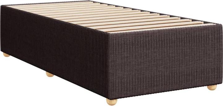 Produktbild VidaXL Boxspringbett Polsterbett Bett mit Matratze Dunkelbraun 100x200cm Stoff (100 x 200 cm, 100 x 200 cm)