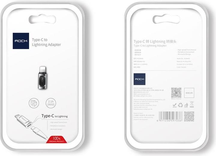 Image du produit Rock Adaptateur USB-C vers Lightning (USB Type C, Lightning)
