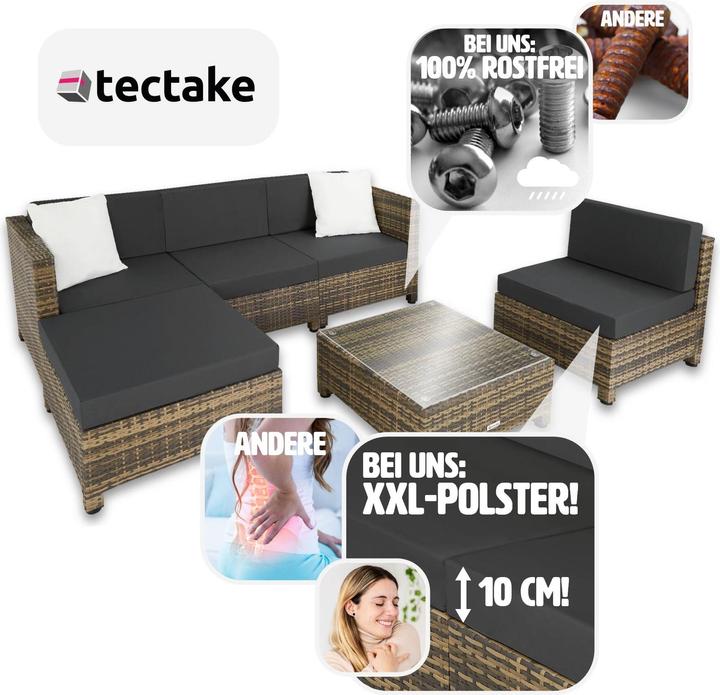 Produktbild tectake Rattan Lounge
