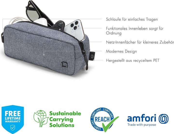 Immagine prodotto Dicota Borsa da viaggio Eco Accessories Pouch MOTION Grey
