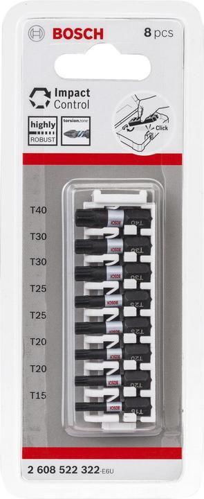 Productafbeelding Bosch Professional Zubehör Bit inlay impact controle (T30, T15, T40, T20, T25)