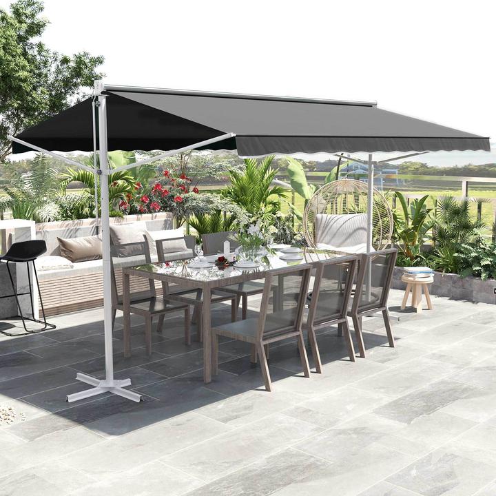 Produktbild Outsunny Standmarkise mit Faltarm (2.94 m)