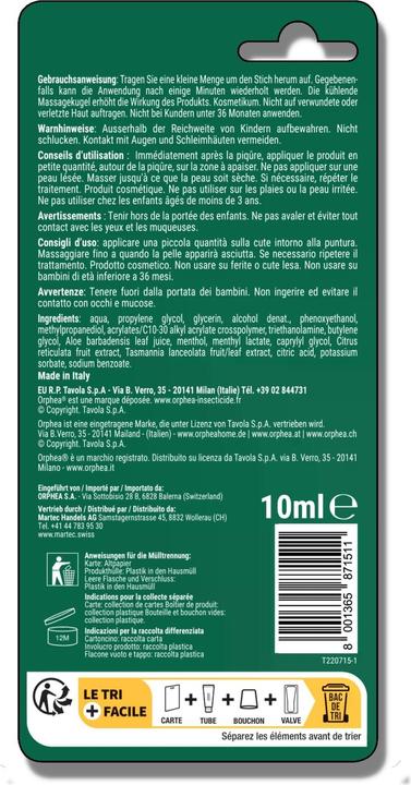 Actual product image Orphea Insect repellent roll on family Afterbite 10 ml (10 ml)