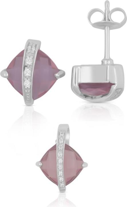 Muau Schmuckset (Silber 925, Silber Rhodiniert weiss)