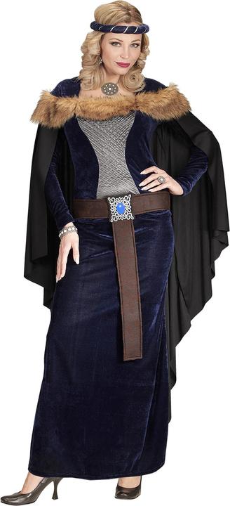 Actual product image Widmann Mittelalter Prinzessinen Kleid mit Umhang, Gürtel, Kopfschmuck (XXL)