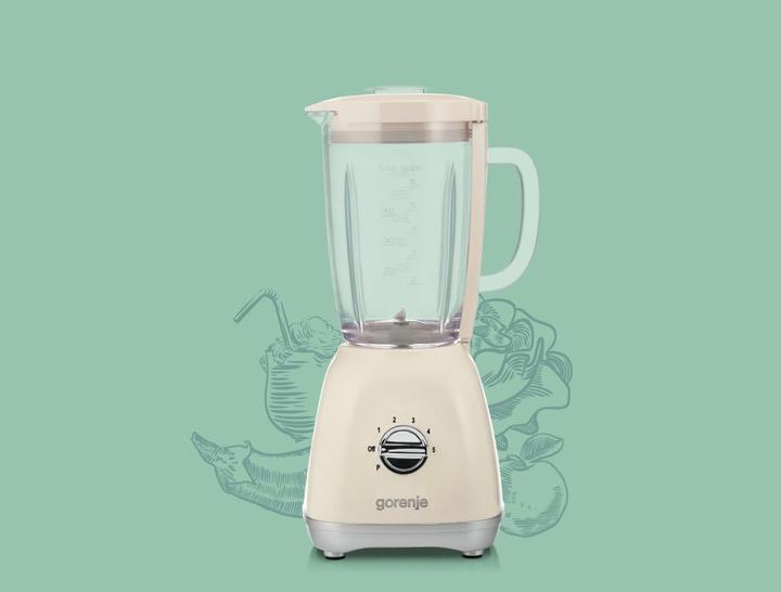 Actual product image Gorenje Blender B800RL Tabletop, 800 W, Jar material Glass, Jar capacity 1.8 L, Ice crushing, brownish yello (800 W)