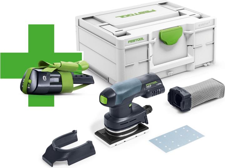 Dust bag, StickFix sanding pad 80 x 130 mm, Systainer SYS3 M 187, Protector, BP 18 Li 3.0 ERGO-I battery pack