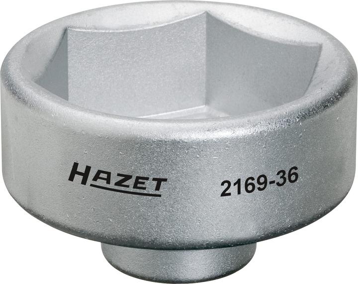 Actual product image HAZET Oil filter wrench 2169-36 ∙ Square, hollow 10 mm (3/8 inch) ∙ Outside hexagon profile ∙ 49.5 …