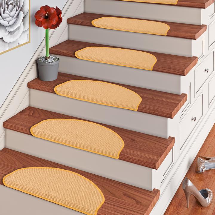 Actual product image Pergamon Natural Sisal Step Mats Set of 15 (18 x 56 cm)