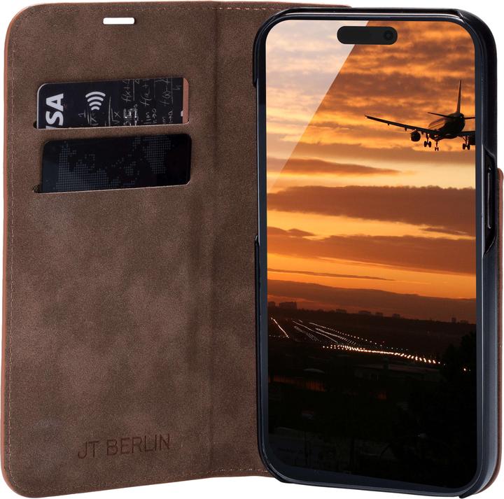 Produktbild JT Berlin Echtleder BookCase Tegel (Apple iPhone 16 Pro Max)