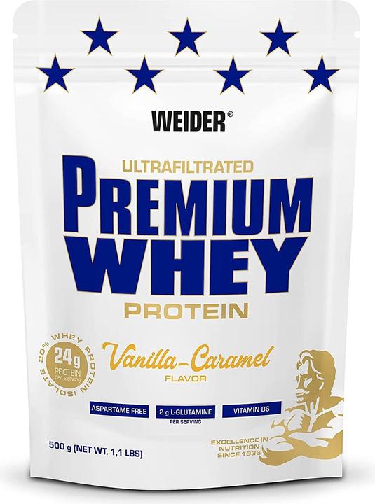 Actual product image Weider Premium Whey Protein (Vanilla, Caramel, 1 pcs., 500 g)