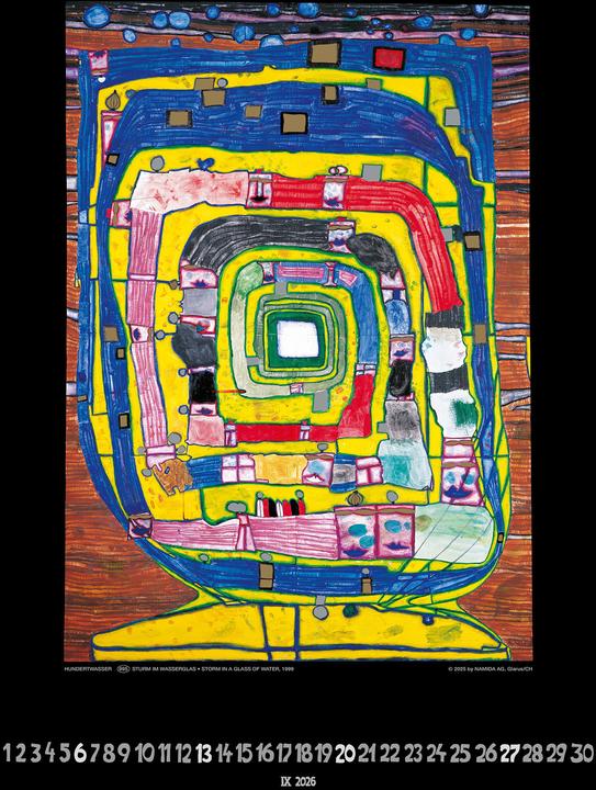 Produktbild Hundertwasser Art Calendar 2026 (44 x 34 cm, Harter Einband, Deutsch)