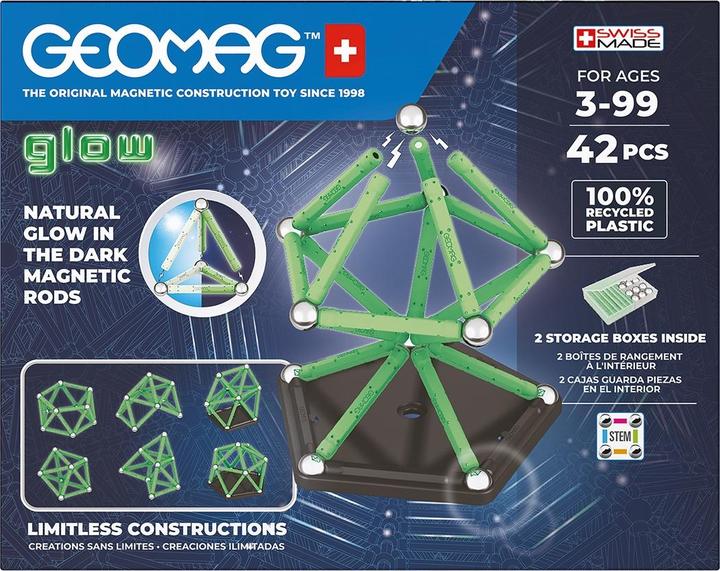 Image du produit Geomag GLOW RECYCLED 42 pièces