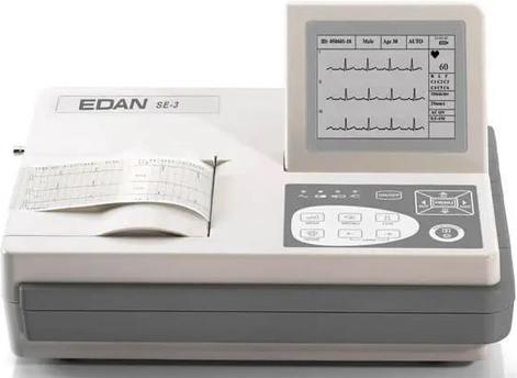 Image du produit Edan ECG de repos SE-3 - Ecran monochrome, Avec détection de pacemaker