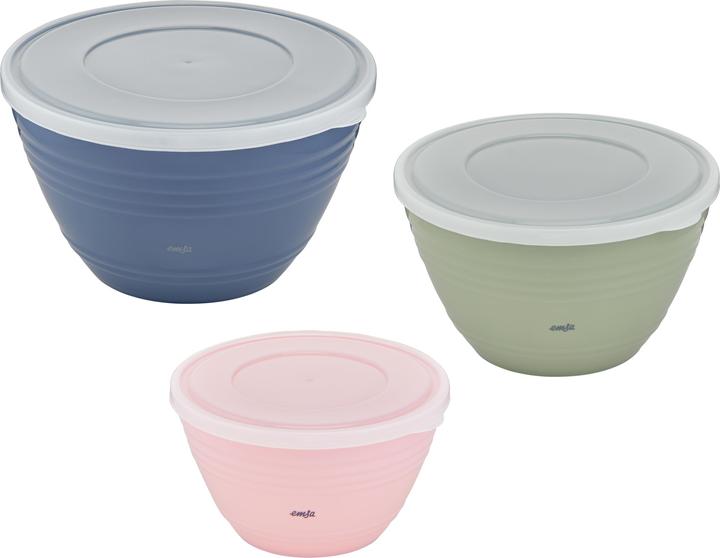 Emsa Prep&Bake 3er Set Kunststoff-Rührschüssel (9877.63 l, 3 x)