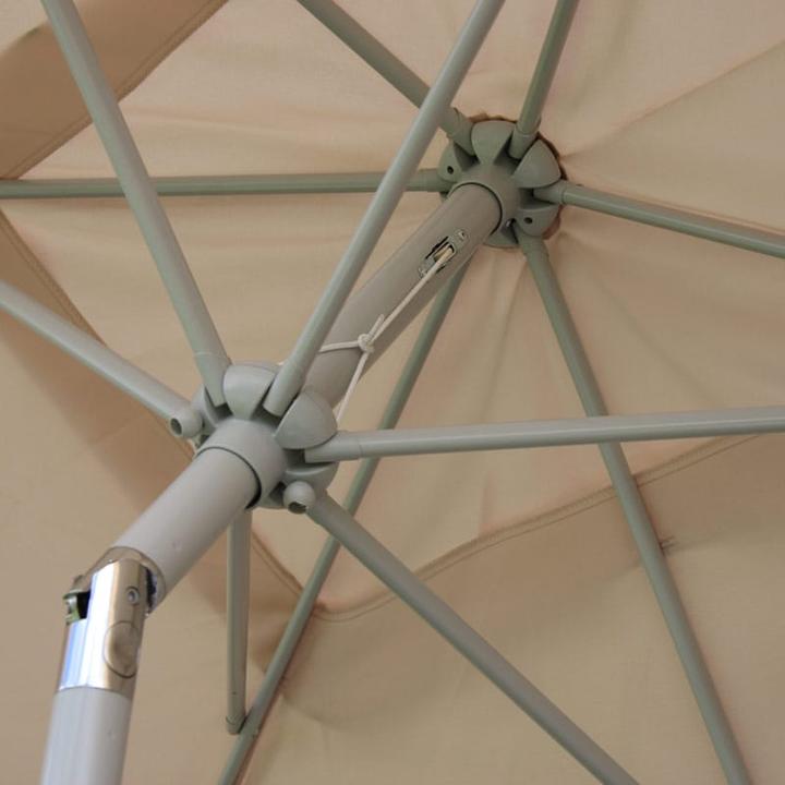 Actual product image Swisshandel24 Parasol, garden umbrella, 2x3m rectangular inclinable, polyester/aluminium 4,5kg - anthracite (1.92 m)