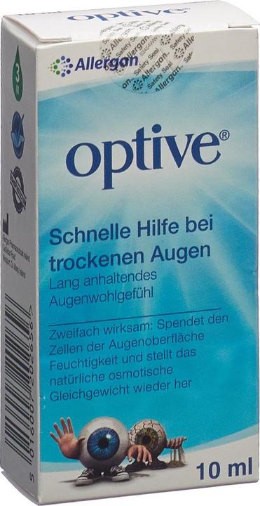Optive Allergan benetzende Augentropfen (10 ml, 10 ml Optive Augenpflegetropfen)