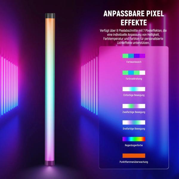 Image du produit Neewer Lampe torche TL60RGB LED photo-vidéo RGB 20 watts (Lampe à tige)