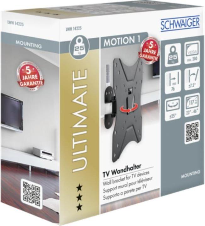 Actual product image Schwaiger LWH14225513 (Wall, 46", 25 kg)