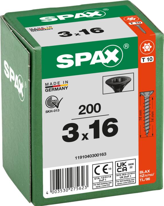 Produktbild Spax Spanplattenschrauben (200 Schrauben pro Stück)