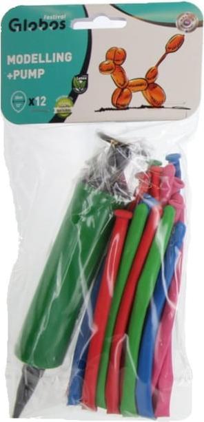 Produktbild Globos Europe 12 Modellierballons - inkl. Pumpe - 1 Set