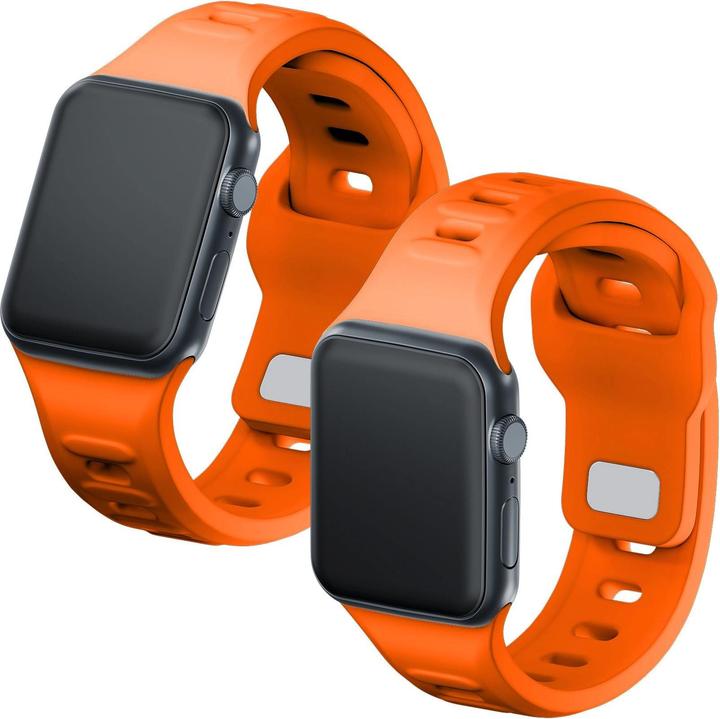 Produktbild 3MK Silicone Watch Strap pomarańczowy/ orange dla Apple Watch 42/44/45/49mm (Silikon, Edelstahl)