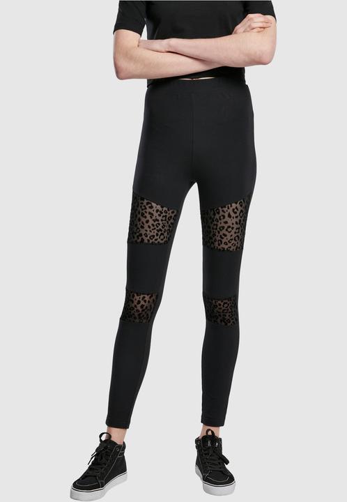 Image du produit Urban Classics Ladies Flock Lace Inset Leggings (XS)