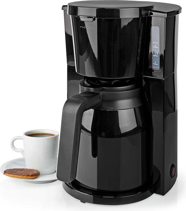 Actual product image Nedis Coffee Maker Maximum capacity: 1.0 l Number of cups at once: 8 Black