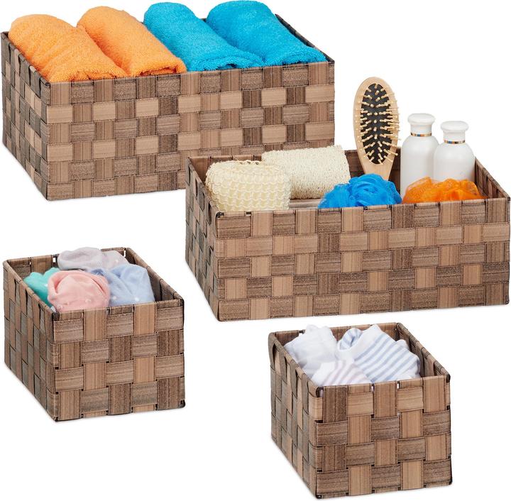 Actual product image Relaxdays Storage Basket (4 x, 37 x 26 x 15 cm)