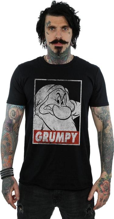 Immagine prodotto Snow White Maglietta in cotone da uomo Grumpy Poster (S)