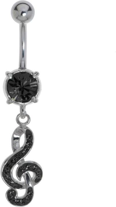 Image du produit Bijouteria Piercing nombril (Acier chirurgical 316L, Laiton rhodié, Cristallin)