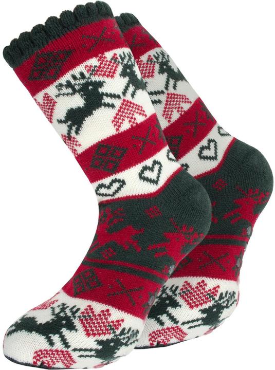 Normani Strick-Kuschelsocken mit Norwegermotiv und ABS (Einzelpack, 35 - 41)