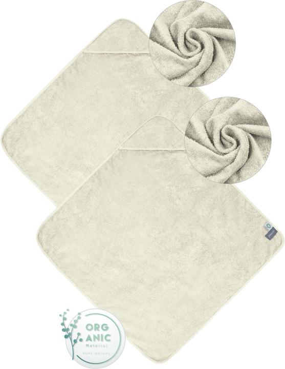 Produktbild Aspero 2x Baby Kapuzenhandtücher aus Bio-Baumwolle 100x100 cm - 9233