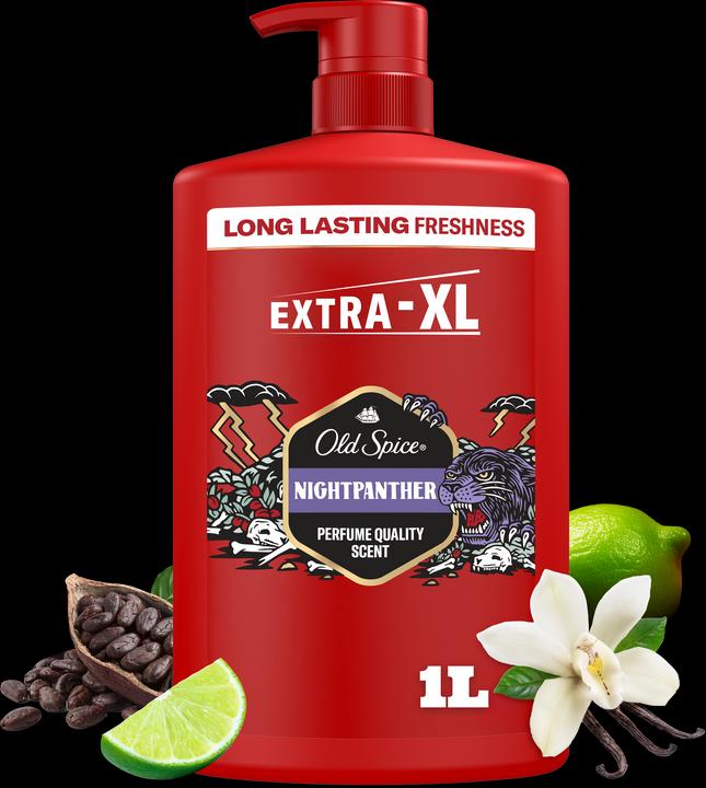 Actual product image Old Spice Shampoo & Body Wash Night Panther Hair Shampoo (1000 ml, Liquid shampoo)