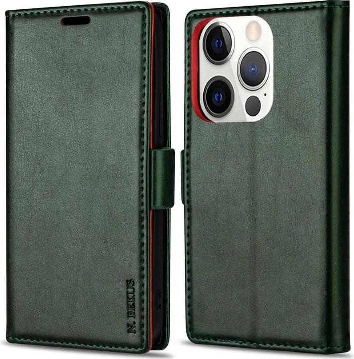 Produktbild N.Bekus iPhone 15 Pro - Flip Case Hülle grün (Apple iPhone 15 Pro)