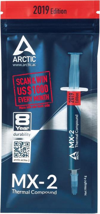 Image du produit Arctic MX-2 - Pâte thermoconductrice édition 2019 (5.60 W/m K, 30 g)