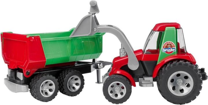 Actual product image Bruder Roadmax Tractor with frontloader and rear tipper