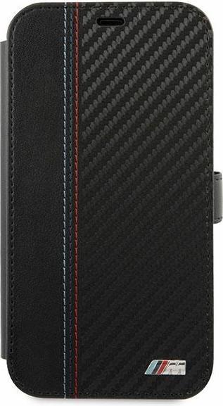 Produktbild BMW BookCase Carbon Contrast für Apple iPhone 12 Pro Max - black (Apple iPhone 12 Pro Max)