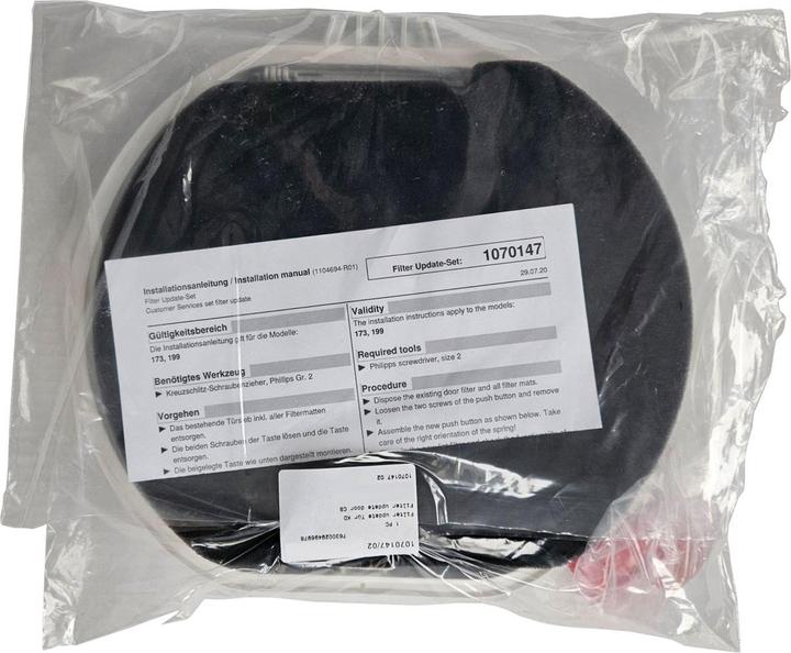Produktbild V-Zug Filter update Tür KD 1070147 - Unimatic Trockner