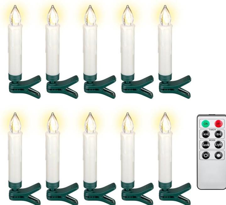 Actual product image Goobay 10 kabellose LED-Weihnachtsbaumkerzen (10 x)
