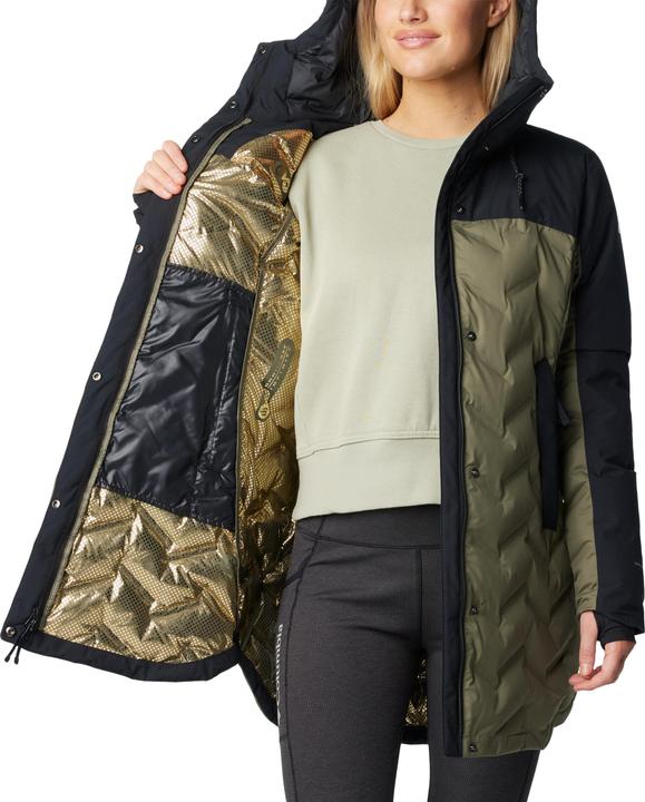 Immagine prodotto Columbia Chaqueta impermeable de plumón y largo medio con capucha Mountain Croo™ III para mujer (XL)