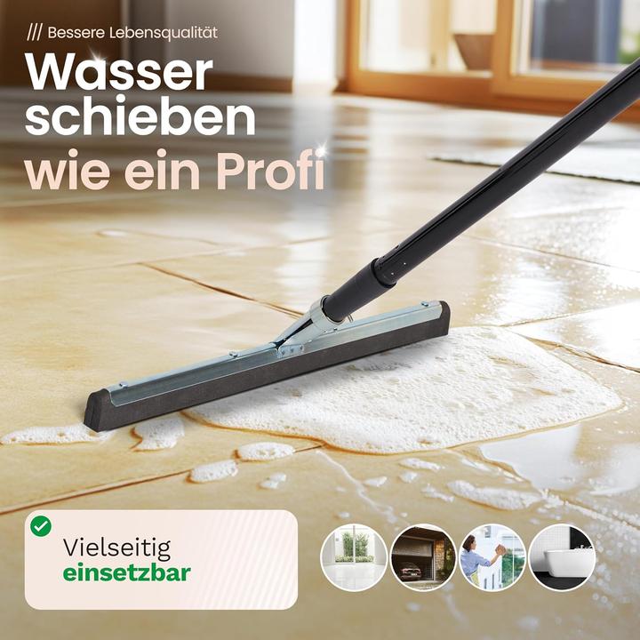 Produktbild Novaliv 3X Badabzieher mit Stiel Dusche Edelstahl Badabzieher Dusche Edelstahl XXL breit Fliesen Was