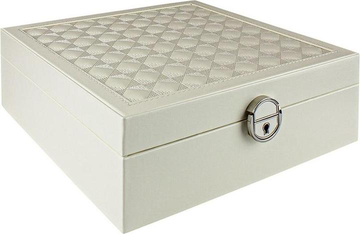 Produktbild JTI Gesteppte Schmuckschatulle mit Reisebox - Weiss